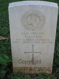 Dar Es Salaam War Cemetery - Allen, J